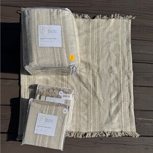 Ballard Enders Textured Stripe Duvet & Shams - NWT